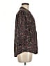 Matilda Jane 100% Rayon Floral Black 3/4 Sleeve Button-Down Shirt Size M - photo 4