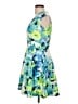 Aqua Print Blue Cocktail Dress Size L - photo 5