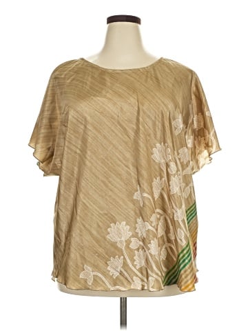 Assorted Brands Short Sleeve Silk Top (view 1)
