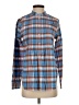 Lands' End 100% Cotton Plaid Blue Long Sleeve Button-Down Shirt Size 4 - photo 1