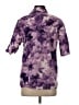 Open Edit 100% Cotton Camo Purple Short Sleeve Blouse Size XS - photo 2