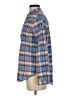 Lands' End 100% Cotton Plaid Blue Long Sleeve Button-Down Shirt Size 4 - photo 5