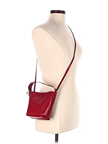 Madewell The Essential Micro Bucket Tote in Waxy Leather (view 2)