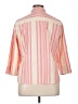 Studio Works Stripes Orange 3/4 Sleeve Button-Down Shirt Size XL - photo 2