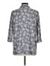 Olive Paisley Gray 3/4 Sleeve Button-Down Shirt Size M (estimated) - photo 2