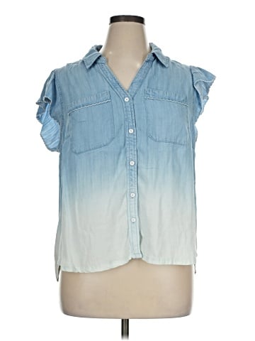 Democracy Sleeveless Button-Down Shirt (view 1)