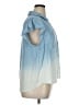 Democracy 100% Lyocell Color Block Blue Sleeveless Button-Down Shirt Size XL - photo 4