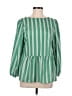 Unbranded 100% Polyester Green Long Sleeve Blouse Size M - photo 1