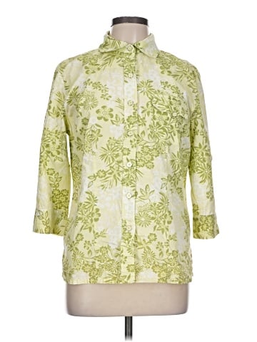 Karen Scott 3/4 Sleeve Button-Down Shirt (view 1)
