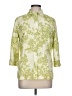 Karen Scott Floral Green 3/4 Sleeve Button-Down Shirt Size L (estimated) - photo 1