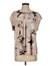 Karl Lagerfeld Paris Tan Short Sleeve Blouse Size XL - photo 1