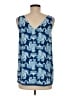 Lilly Pulitzer 100% Polyester Blue Sleeveless Blouse Size M - photo 2