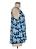 Lilly Pulitzer 100% Polyester Blue Sleeveless Blouse Size M - photo 4