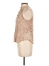 Express 100% Rayon Tan Sleeveless Button-Down Shirt Size XS - photo 5