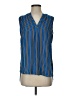 Rose + Olive 100% Polyester Blue Sleeveless Blouse Size S - photo 1