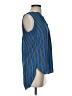 Rose + Olive 100% Polyester Blue Sleeveless Blouse Size S - photo 4