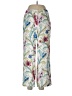 Ann Taylor 100% Polyester Floral White Casual Pants Size 10 - photo 1