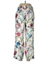 Ann Taylor 100% Polyester Floral White Casual Pants Size 10 - photo 2