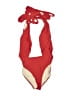 PQ Color Block Red One Piece Swimsuit Size M - photo 1