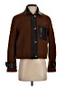 Club Monaco 100% Leather Brown Leather Jacket Size S - photo 1