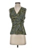 Context 100% Silk Green Sleeveless Silk Top Size 4 (petite) - photo 1