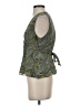 Context 100% Silk Green Sleeveless Silk Top Size 4 (petite) - photo 5