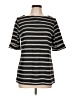 Style&Co Stripes Black Short Sleeve Top Size L - photo 1