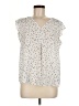Jones & Co 100% Polyester Ivory Short Sleeve Blouse Size M - photo 1