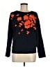 J.Crew 100% Cotton Floral Black Pullover Sweater Size M - photo 1