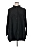 Hovman 100% Polyester Solid Black Long Sleeve Blouse Size 14 - photo 1