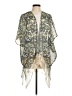 BECCA® by Rebecca Virtue 100% Polyester Silver Kimono Size M - photo 1