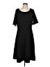 Lands' End Solid Black Casual Dress Size L - photo 1