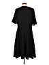 Lands' End Solid Black Casual Dress Size L - photo 2