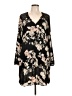 DR2 100% Polyester Print Black Casual Dress Size L - photo 1