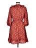Ann Taylor 100% Polyester Hearts Red Casual Dress Size 8 - photo 2