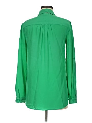 Diane von Furstenberg Long Sleeve Silk Top (view 2)