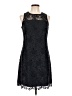 Ann Taylor 100% Polyester Black Cocktail Dress Size 10 Petite - photo 1