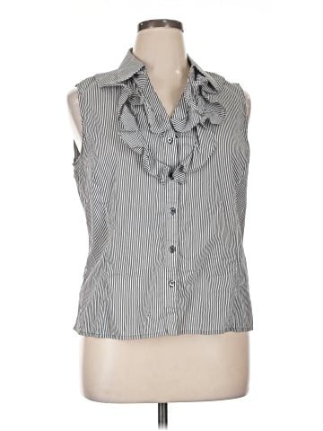 Tahari by ASL Sleeveless Button-Down Shirt (view 1)