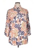 CAbi Print Orange 3/4 Sleeve Button-Down Shirt Size XL - photo 1
