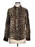 Racheal 100% Rayon Animal Print Brown Long Sleeve Blouse Size L - photo 1
