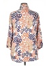 CAbi Print Orange 3/4 Sleeve Button-Down Shirt Size XL - photo 2