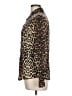 Racheal 100% Rayon Animal Print Brown Long Sleeve Blouse Size L - photo 5