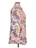 CAbi Print Orange 3/4 Sleeve Button-Down Shirt Size XL - photo 4
