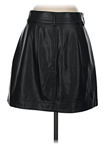 Madewell Vegan Leather A-Line Mini Skirt (view 2)