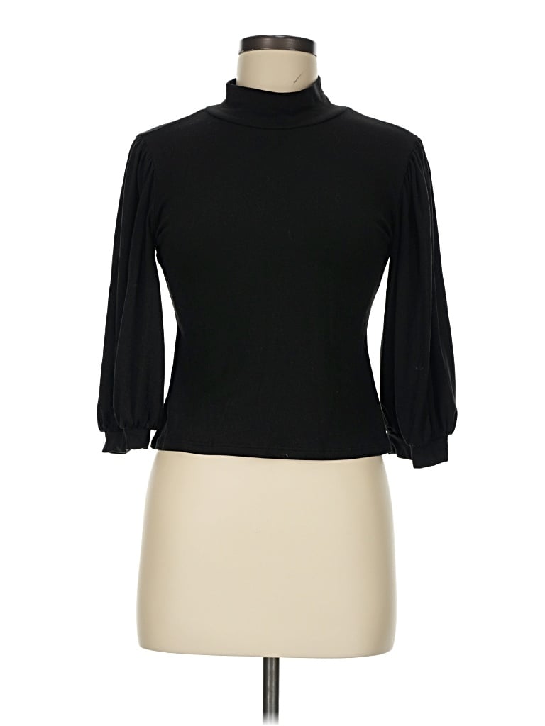 Pre-owned Lulus Long Sleeve Turtleneck In Black