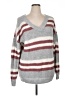 No Comment 100% Acrylic Stripes Gray Pullover Sweater Size XL - photo 1