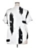 Unbranded 100% Polyester Graphic White Short Sleeve Blouse Size XXL - photo 2