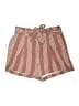 Torrid 100% Polyester Stripes Brown Shorts Size 16 Plus - photo 1