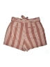 Torrid 100% Polyester Stripes Brown Shorts Size 16 Plus - photo 2