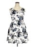 Assorted Brands Floral Gray Cocktail Dress Size 2X - photo 1